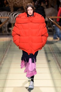 Model on the catwalk