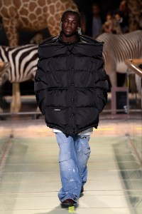 Model on the catwalk
