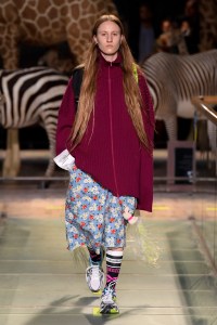 Model on the catwalk
