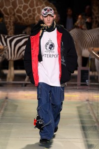 Model on the catwalk