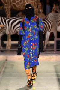 Model on the catwalk