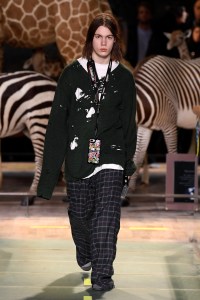 Model on the catwalk