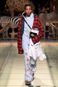 Model on the catwalk