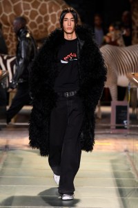 Model on the catwalk