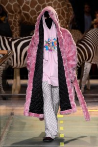 Model on the catwalk