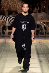 Model on the catwalk