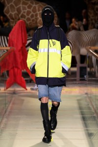 Model on the catwalk