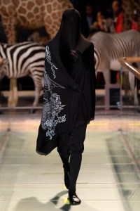 Model on the catwalk