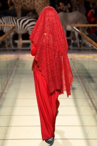 Model on the catwalk
