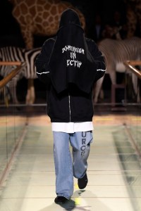 Model on the catwalk