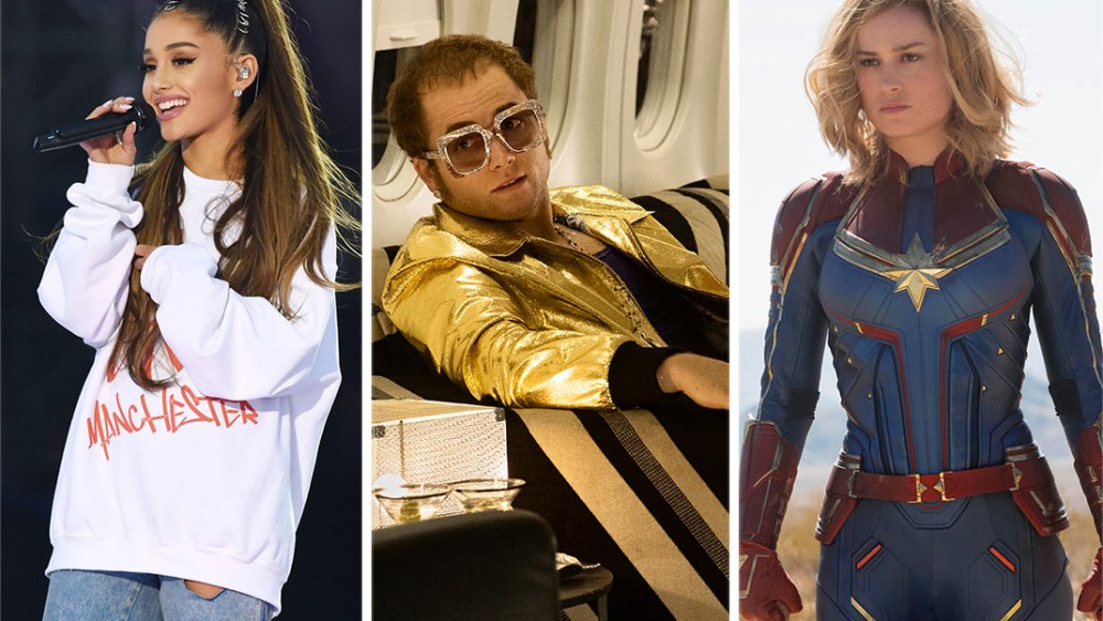 Ariana Grande, "Rocketman," and "Captain Marvel."