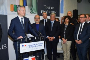 Bruno Le Maire, Ralph Toledano, Sidney Toledano, Francesca Bellettini and Bruno Pavlovsky