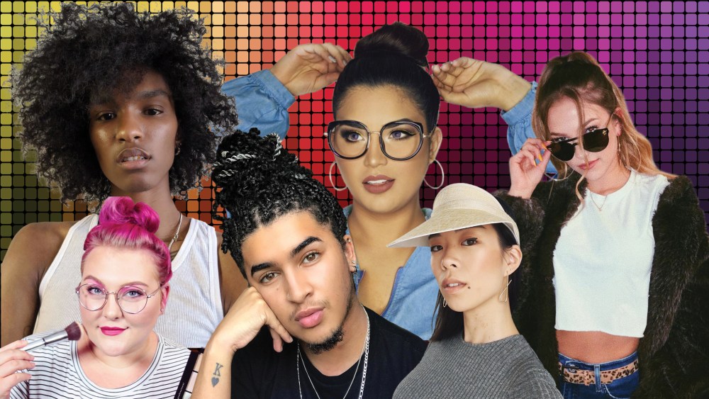 YouTube persoanlities (from top left) Ari Fitz, Roccibella, Maddie Cidlik, (from bottom left) Lauren Mae, Terell McDonald and Withwendy