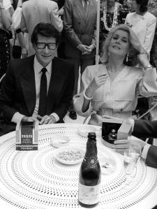 Yves Saint Laurent and Catherine Deneuve