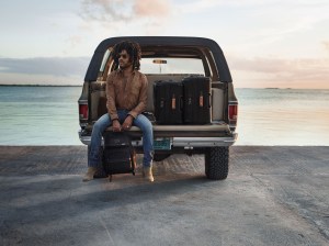 Lenny Kravitz is featured in Tumi campaign.