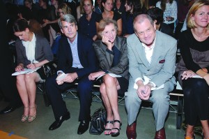 Bridget Foley, Patrick McCarthy, Etta Froio and Ed Nardoz attend Proenza Schouler's spring 2007 runway show at Milk Gallery.