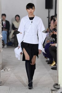Model on the catwalk