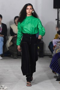 Model on the catwalk