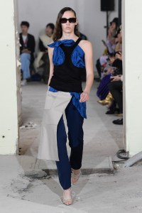 Model on the catwalk