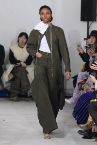 Model on the catwalk