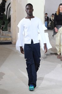 Model on the catwalk
