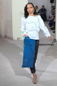Model on the catwalk