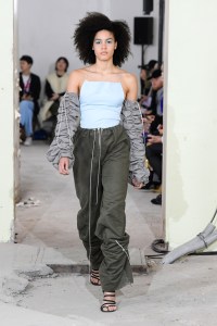 Model on the catwalk