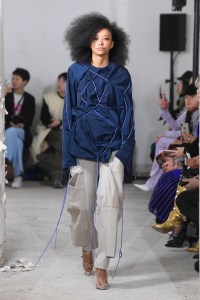 Model on the catwalk