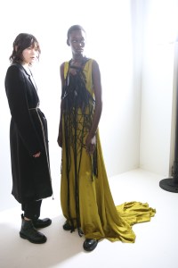 Backstage at Ann Demeulemeester RTW Fall 2019, photographed in Paris on February 28, 2019.