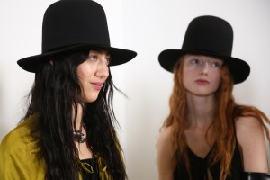 Backstage at Ann Demeulemeester RTW Fall 2019, photographed in Paris on February 28, 2019.