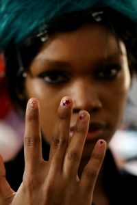 Backstage at Anna Sui RTW Fall 2019