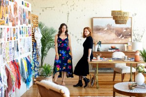 Photo of Anthropologie co-president Hillary Super with model.