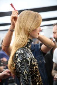 Backstage at Paco Rabanne RTW Fall 2019, photographed in Paris on February 28, 2019.