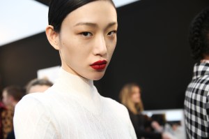 Backstage at Paco Rabanne RTW Fall 2019, photographed in Paris on February 28, 2019.