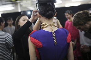 Backstage at JW Anderson RTW Fall 2019