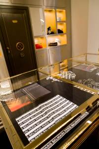 A view of the Balmain store on Rue Saint Honoré in Paris