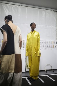 Backstage at Jil Sander RTW Fall 2019