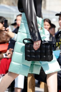 Bottega Veneta's new creative director Daniel Lee maximized the brandÕs signature Intrecciato weaving for structured bags with a puffy feel.