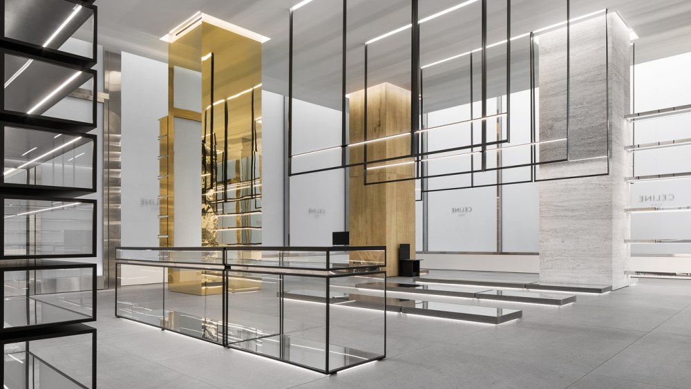 The new Celine flagship on Madison Avenue in Manhattan, designed by Hedi Slimane.