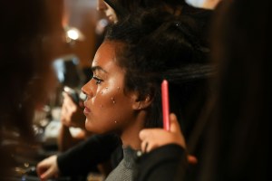 Backstage at Christian Siriano RTW Fall 2019