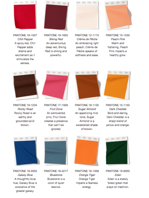 Pantone's Fall/Winter Color Trends Are Classics Reimagined