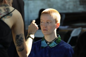 Backstage at Eckhaus Latta RTW Fall 2019