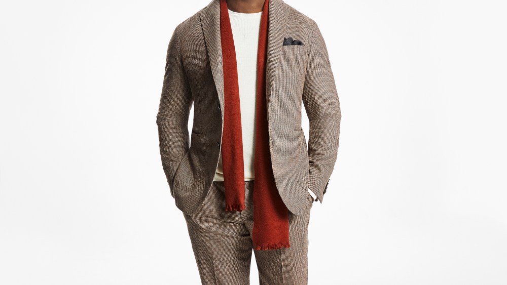 Jesse Iwuji in a piece from the Hickey Freeman 120th anniversary collection.