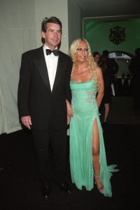 Outtake; Donatella Versace and Patrick McCarthy attend the CFDA American Fashion Awards ceremony at the 69th Regiment Armory on June 3, 1999 in New York.