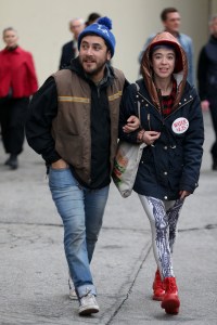 Street style at the Los Angeles Frieze Art Fair.