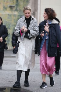 Street style at the Los Angeles Frieze Art Fair.