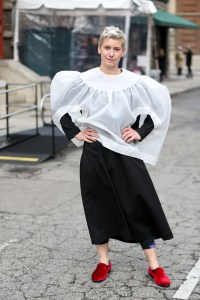 Street style at the Los Angeles Frieze Art Fair.