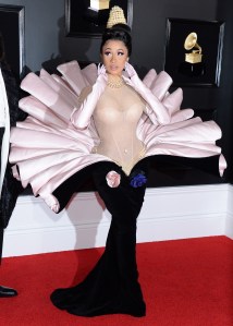 Cardi B wears vintage 1995 Thierry Mugler.