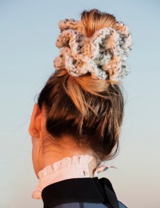 Hair accessories were big on MilanÕs fall catwalks. Upcoming label Flapper brought a winter wonderland inspiration to fashion with this elastic hair band crafted from soft wool and silver LurexÉ the ultimate accessory for a real snow queen.
