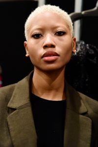 ÒItÕs not so refined Ñ almost a bit grunge with lots of lashes,Ó said Janell Geason, AvedaÕs global artistic director for makeup. Inspired by a photo of Nineties-era Kate Moss, Geason relied heavily on black eyeliner to achieve the look. Ñ Ellen Thomas